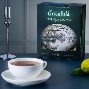 Черный чай в пакетиках Greenfield Earl Grey Fantasy ароматизированный, 100 шт