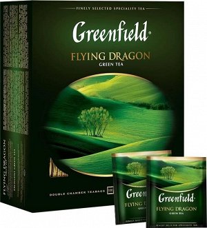 Зеленый чай в пакетиках Greenfield Flying Dragon, 100 шт