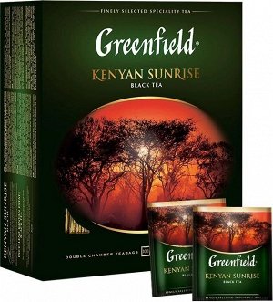 Черный чай в пакетиках Greenfield Kenyan Sunrise, 100 шт