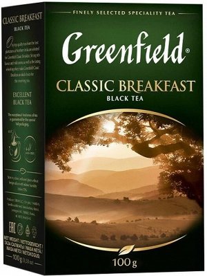 Черный чай листовой Greenfield Classic Breakfast, 100 г