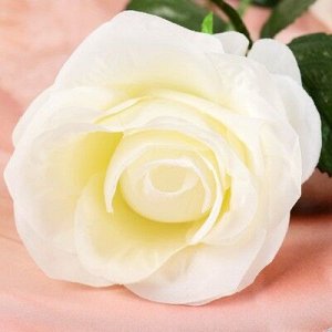 Цветы искусственные "Роза Глория" 9*60 см, белая