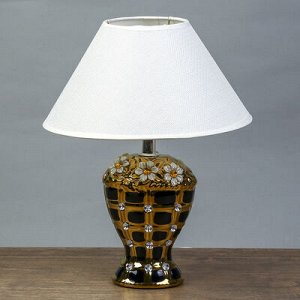 Настольная лампа "Джемма" 1х40Вт E14 золото-черный 23х23х30см.