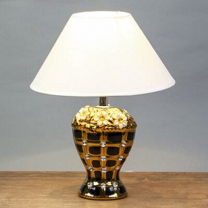 Настольная лампа "Джемма" 1х40Вт E14 золото-черный 23х23х30см.