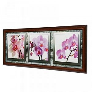 Картина "Орхидеи" 42х107 см рамка МИКС