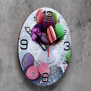 Часы настенные, серия: Кухня, "Макаруны", 24 см,стрелки микс