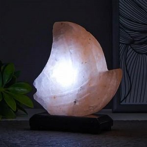 Соляной светильник "Кораблик" LED (диод белый) USB гималайская соль 12,5*15*5,5см