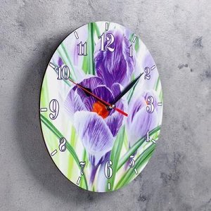 Часы настенные, серия: Цветы, "Волшебство", 24 см , стрелки микс