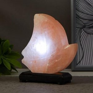 Соляной светильник "Кораблик" LED (диод белый) USB гималайская соль 12,5*15*5,5см