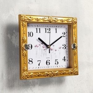 Часы настенные, серия: Классика, "Брилл", золотой, 21х3х18 см, микс