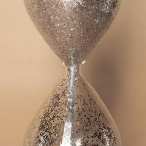 Часы песочные, "Сондерс", сувенирные, 10х10х24.5 см, песок с серебристыми блёстками