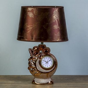 Настольная лампа "Лауретта" 1х40Вт E14 золото-коричневый 25х18х39см.