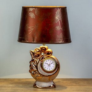 Настольная лампа "Лауретта" 1х40Вт E14 золото-коричневый 25х18х39см.