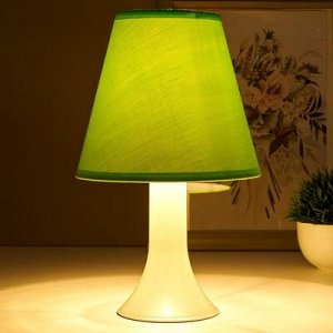 Лампа настольная 92204 1хЕ14 15Вт жемчуг/зеленый d=18 см, h=28,5 см