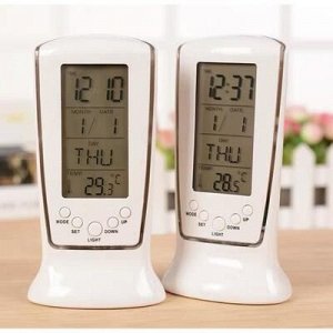 Часы-будильник электронные "Паритет", с термометром и подсветкой, 13х6.5 см