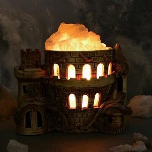 Соляная лампа "Замок" керамическое основание, 20 см, 2-3 кг