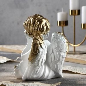 Статуэтка "Ангел думающий", золотистый, 21 см