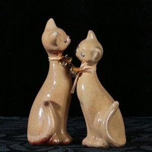 Сувенир керамика "Две кошки сонные" набор 2 шт h=20 см и 18 см