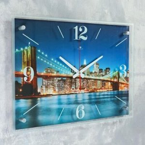 Часы настенные, серия: Город, "город и архитектура" 40х56 см, микс