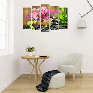Картина модульная на подрамнике "Орхидея" 125*80 см