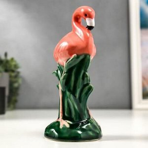 Сувенир керамика "Фламинго в траве" 18,5х8,5х8 см