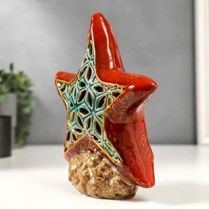 Сувенир керамика "Морская звёздочка" 21х21х6 см