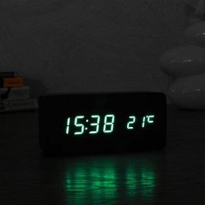 Часы электронные "Кержан", настольные, зелёные цифры, 15х7 см