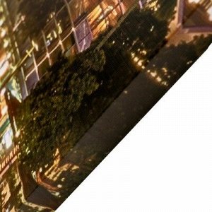 Картина модульная на подрамнике "Ночной город" 3- 34*34см, 2-20*70 см; 145х70