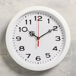 Часы настенные, серия: Классика, белый обод, 28х28 см, МИКС