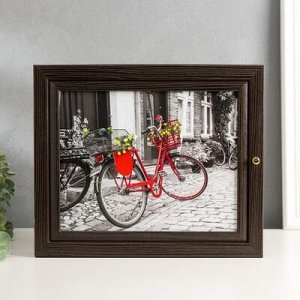 Ключница "Красный велосипед" венге 26x31x6 см