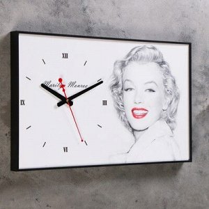 Часы настенные, серия: Люди, "Мэрилин Монро", 37х60 см