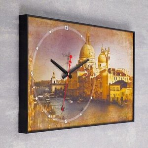 Часы настенные, серия: Город, "Собор в Венеции", 37х60 см микс