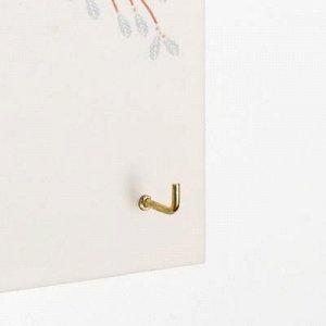 Крючки декоративные "Птичка и снежинки" 15х10х1,5 см