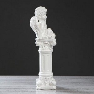 Статуэтка "Ангел на колонне ", белый, 52 см