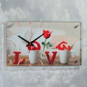 Часы настенные, серия: Люди, "Love" 36х60 см, микс