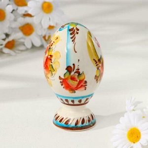 Сувенир "Яйцо", гжель цветная, 11х6 см