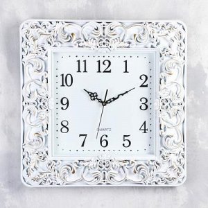 Часы настенные, серия: Классика, "Сенти", 50х50 см, плавный ход, белые