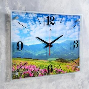 Часы настенные "Летний пейзаж" 40х56 см, плавный ход