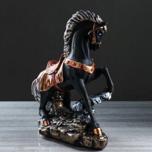 Статуэтка "Конь на дыбах" чёрный, 37 см