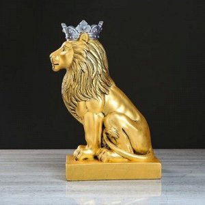 Статуэтка "Лев №9 царь" золото, 39 см