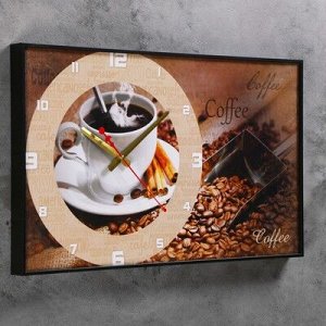 Часы настенные, серия: Кухня, "Coffee", 37х60 см, микс