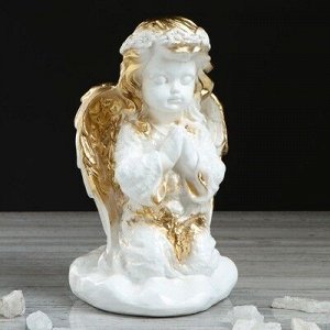 Сувенир "Ангел на подставке, молящийся" 25 см, с золотом