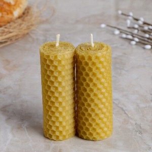 Набор свечей из вощины медовой с доб.эфирного масла "Корица" 8 см, 2 шт Со Светлой Пасхой