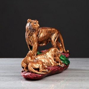 Статуэтка "Семья тигров" бронза, 37 см