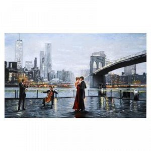 Картина на холсте "Вечер в Нью-Йорке" 60х100 см