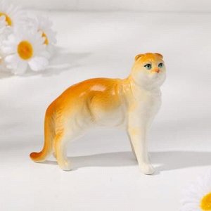 Сувенир "Вислоухая кошка" 9 х 4 х 10см , ручная работа, фарфор