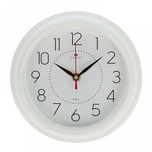 Часы настенные круглые "Классика", 21х21 см "Рубин" бел. кайма