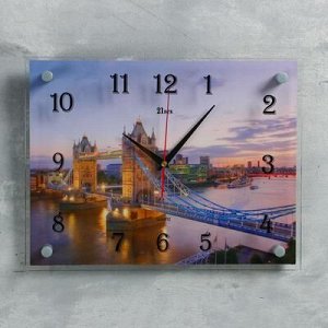 Часы настенные, серия: Город, "Тауэрский мост", 30х40 см, микс