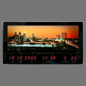 Картина с подсветкой и информационным календарем "Мост, золотые ворота Сан-Франциско" 70*37см 62874