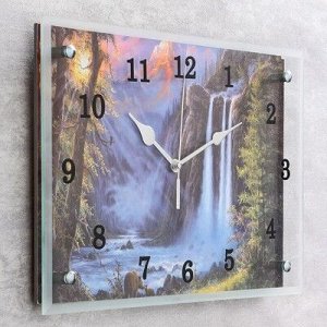 Часы настенные, серия: Природа, "Большой водопад" 25х35 см, микс