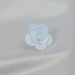 Набор цветов для декора "Роза", из фоамирана, D= 3 см, 10 шт, белый